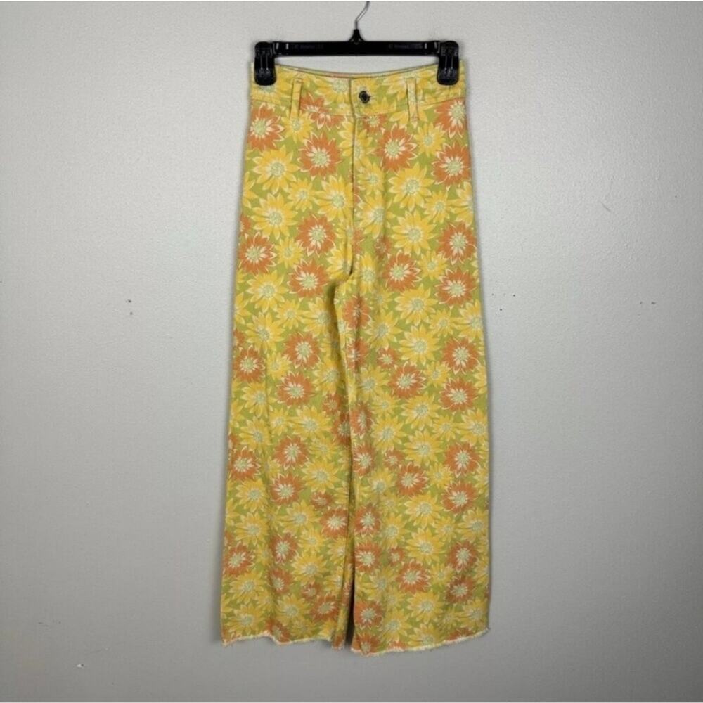 Zara The Marine Straight Sunflower Jeans Blogger Fav Size 2 Wide Leg High Rise